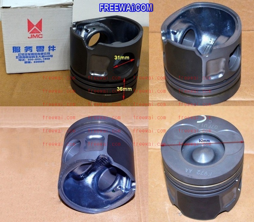 piston for JMC JX493ZLQ3 2.8T engine - Euro3 / common rail